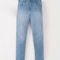 Ed-a-Mamma Girls Straight Fit Light Fade Stretchable Cotton Jeans-image-17