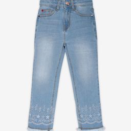 Ed-a-Mamma Girls Comfort Mid Rise Clean Look Light Fade Stretchable Jeans-image-26