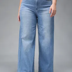 Miss Chase A+ Women Wide Leg High-Rise Light Fade Stretchable Jeans-image-94