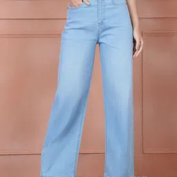 PUELLA Women Straight Fit High-Rise Light Fade Stretchable Jeans-picture-35