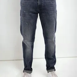 Celio Men Jean Slim Fit Low Distress Light Fade Stretchable Jeans-image-10