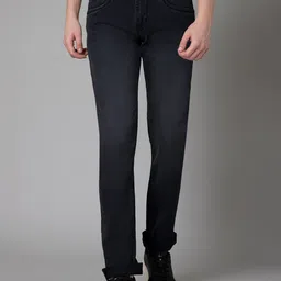 Cantabil Men Mid-Rise Dark Shade Clean Look Cotton Stretchable Jeans-image-85