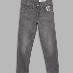 Blue Giraffe Boys Grey Light Fade Stretchable Jeans-image-23