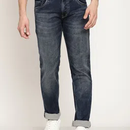 Cantabil Men Mid-Rise Heavy Fade Stretchable Cotton Jeans-image-95