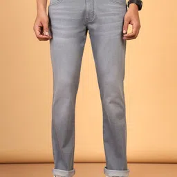 Wrangler Men Millard Mid Rise Clean Look Light Fade Stretchable Jeans-image-44