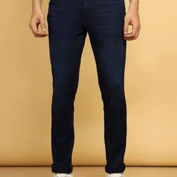 Wrangler Men Skanders Slim Fit Low-Rise Dark Shade Clean Look Stretchable Jeans-image-60