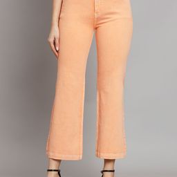 BAESD Women Flared High-Rise Clean Look Stretchable Cropped Jeans-image-115