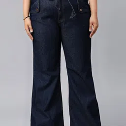 Turning Blue Women Flared High-Rise Stretchable Jeans-55