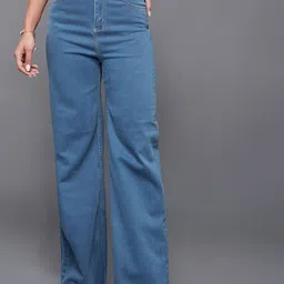 Miss Chase Women Wide Leg High-Rise Stretchable Jeans-image-83