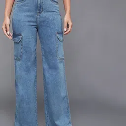 Miss Chase Women Wide Leg High-Rise Stretchable Jeans-image-79