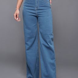 Miss Chase Women Malibu Breeze Wide Leg High-Rise Stretchable Jeans-image-18