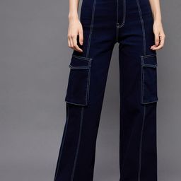 Miss Chase Women Whiskers and Chevrons Wide Leg High-Rise Denim Jeans-image-58