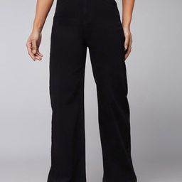 DOLCE CRUDO Women Wide Leg High-Rise Clean Look Stretchable Jeans-image-21