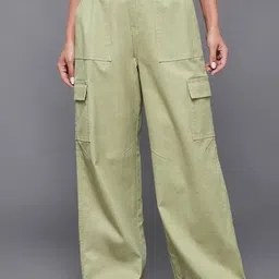 Miss Chase Women Wide Leg High-Rise Slash Knee Stretchable Jeans-image-99