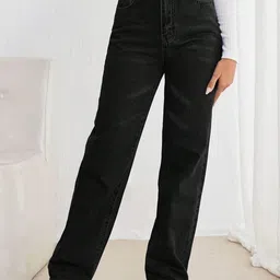 Kotty Women Straight Fit High-Rise Clean Look Stretchable Jeans-image-39