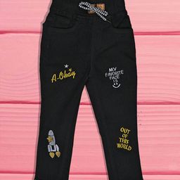 F2M Unisex Kids Embroidered Stretchable Jeans-image-89