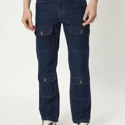 BAESD Men Jean Straight Fit Mildly Distressed Stretchable Jeans-image-53