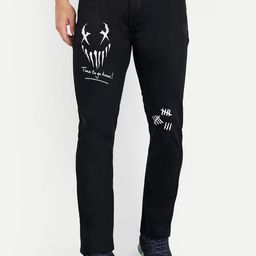 styzon Men Mid-Rise Comfort Slim Fit Printed Stretchable Jeans-image-18