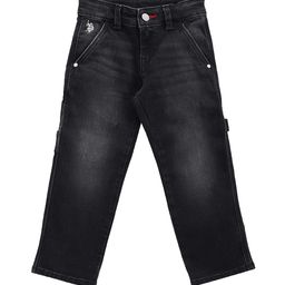U.S. Polo Assn. Kids Boys Mid Rise Relaxed Classic Clean Look Light Fade Stretchable Jeans-picture-43