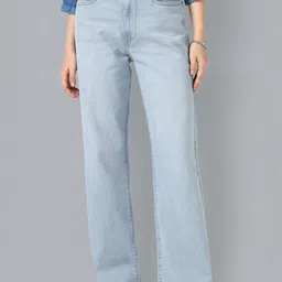 Flying Machine Women Wide Leg High-Rise Clean Look Stretchable Jeans-image-24
