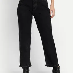 AngelFab Women Straight Fit High-Rise Cotton Jeans-picture-34