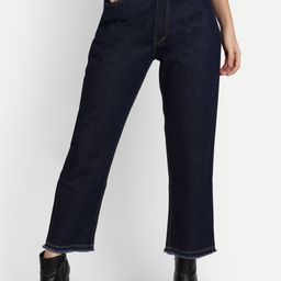 BAESD Women Navy Blue Jean Straight Fit Mid-Rise Jeans-image-6