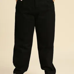 Freeform by High Star Women Plus Size Relaxed Fit High-Rise Pure Cotton Jeans-image-44