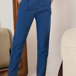 Berrylush Women Boyfriend Fit Clean Look Cropped Stretchable High-Rise Jeans-image-27