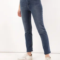 Marks & Spencer Women Navy Blue High-Rise Jeans-picture-13