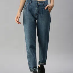 SHOWOFF Women Blue High-Rise Light Fade Jeans-image-125