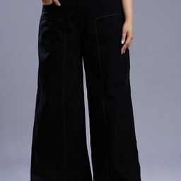Turning Blue Women Wide Leg High-Rise Light Fade Jeans-image-36