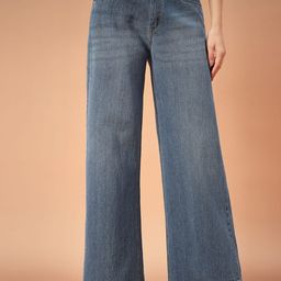 FASHIONFIBRE Women Comfort Wide Leg High-Rise Light Fade Jeans-image-53