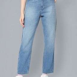 Flying Machine Women Straight Fit High-Rise Light Fade Cotton Jeans-image-21