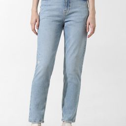 ONLY ONLMETAL EMILY STR Women Mom Fit Clean Look Light Fade Stretchable Jeans-image-51