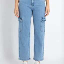 Status Quo Women Wide Leg Clean look Cropped Stretchable Jeans-picture-36