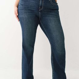 True Religion Women Mid-Rise Slash Knee Light Fade Bootcut Jeans-image-69