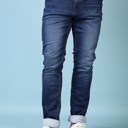 V-Mart Men Mid-Rise Slim Fit Light Fade Cotton Jeans-picture-34