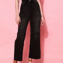 STREET 9 Women Beautiful Grey Flared Fit Cropped Jeans-picture-23