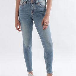 True Religion Women Super T Jennie Skinny Fit Blue Mid Rise Jeans-image-83