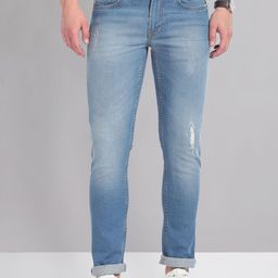 AD By Arvind Men Skinny Fit Mid-Rise Low Distress Light Fade Stretchable Jeans-image-14