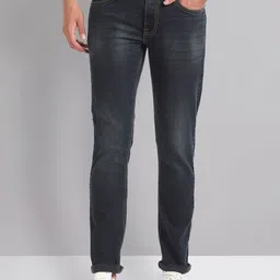 AD By Arvind Men Skinny Fit Low Distress Light Fade Jeans-image-3