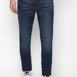 AMERICAN EAGLE OUTFITTERS Men Blue Low Distress Light Fade Jeans-picture-4