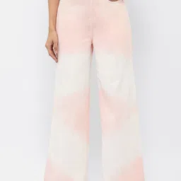 Madame Women Wide Leg Mid Rise Clean Look Medium Shade Cotton Jeans-image-14