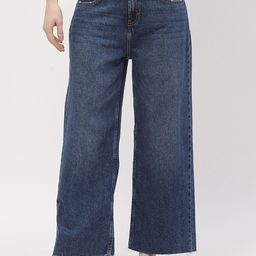 Madame Women Clean Look Cropped Cotton Wide Leg Jeans-image-99