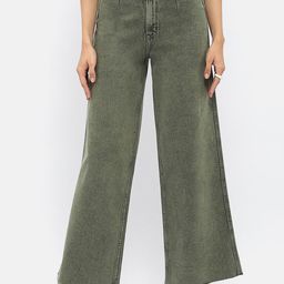 Madame Women Wide Leg Cotton Jeans-image-53