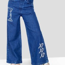 Naughty Ninos Girls Original Heavy Fade Embroidered Clean Look Cotton Jeans-image-13