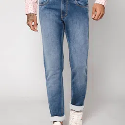 Cantabil Men Mid-Rise Light Fade Cotton Jeans-image-112