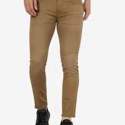 Greenfibre Men Khaki Slim Fit Light Fade Jeans-image-88