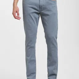 SELECTED Men Slim Fit Light Fade Cotton Jeans-image-88