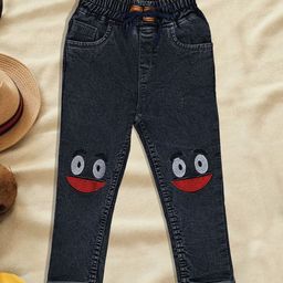 A-Okay Kids Applique Slim Fit High-Rise Clean Look Light Fade Jeans-image-92